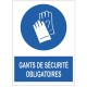 Pictogramme gants de protection obligatoire