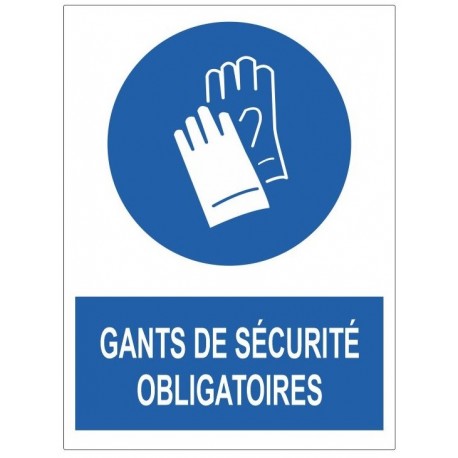 Pictogramme gants de protection obligatoire