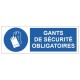 Autocollant gants de protection obligatoire