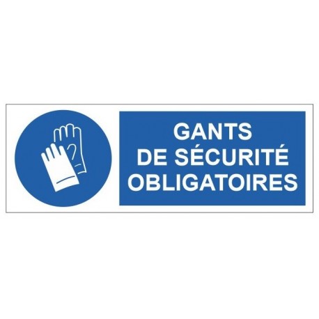 Autocollant gants de protection obligatoire