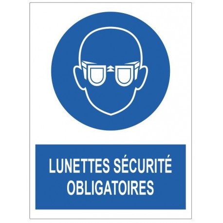 Autocollant lunette de securite obligatoire