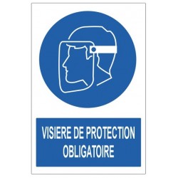 Picto visiere de protection obligatoire