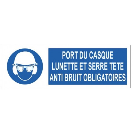 Pictogramme port casque et protection oreille obligatoire