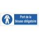 Pictogramme port de la blouse obligatoire