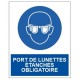 Autocollant port de lunette etanche obligatoire