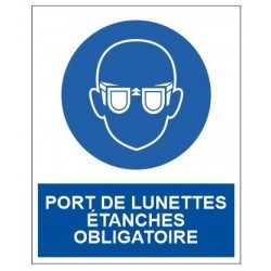 Autocollant port de lunette etanche obligatoire