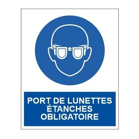 Autocollant port de lunette etanche obligatoire
