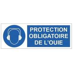 Autocollant protection obligatoire de l'ouie