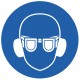 Pictogramme lunette protection et anti bruit