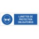 Picto lunette protection et anti bruit