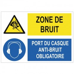 Autocollant zone de bruit 85 dB