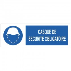 Autocollant casque de protection obligatoire