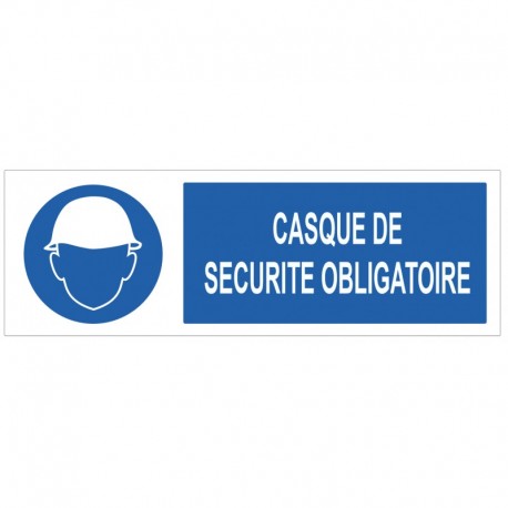 Autocollant casque de protection obligatoire