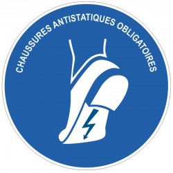 Autocollant casque de sécurité obligatoire