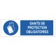 Autocollant gants de protection obligatoire
