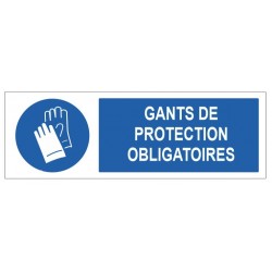 Autocollant gants de protection obligatoire