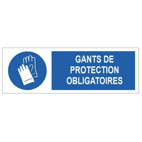 Autocollant gants de protection obligatoire