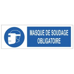 Autocollant masque de soudage obligatoire