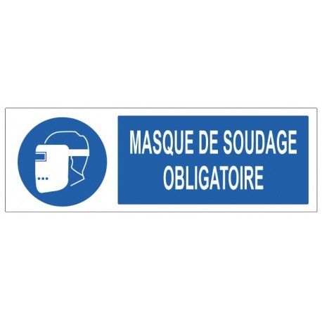 Autocollant masque de soudage obligatoire