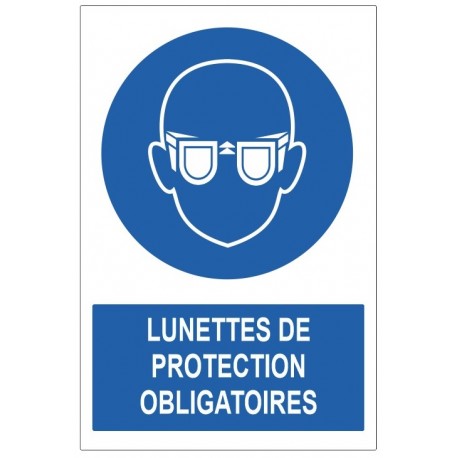 Pencarte lunette de protection obligatoire