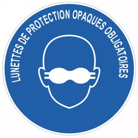Pencarte lunette de protection opaque obligatoire