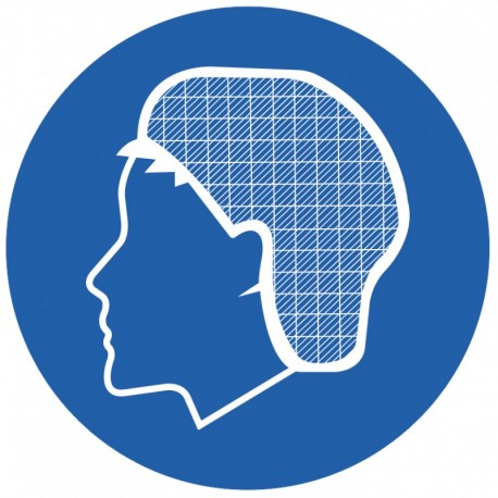 Autocollant bonnet de protection obligatoire