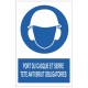 Autocollant casque et serre tete obligatoire