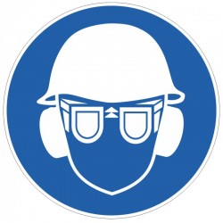 Panneau casque et serre tete obligatoire