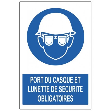 Pictogramme casque lunette et serre tete anti bruit
