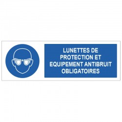 Autocollant lunette de protection et casque anti bruit