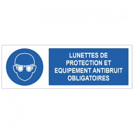 Autocollant lunette de protection et casque anti bruit