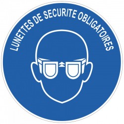 Pictogramme lunette de protection opaque obligatoire