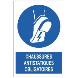 Panneau chaussures antistatiques obligatoires