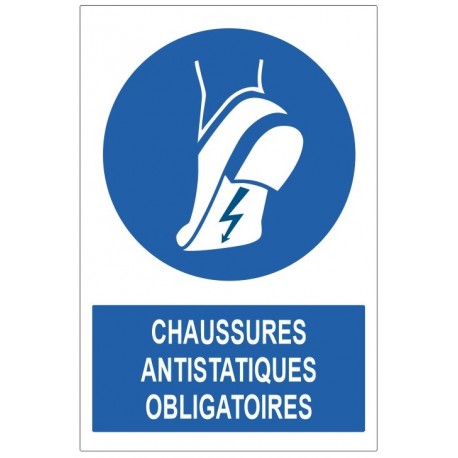 Panneau chaussures antistatiques obligatoires