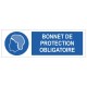 Pictogramme bonnet de protection obligatoire