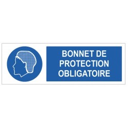 Pictogramme bonnet de protection obligatoire