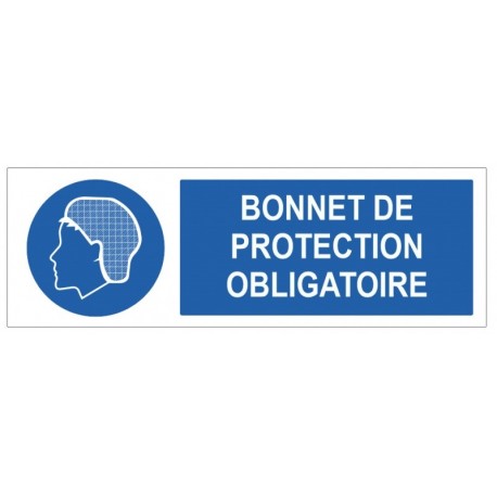 Pictogramme bonnet de protection obligatoire