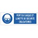 Panneau bonnet de protection obligatoire