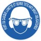 Pictogramme casque lunette et serre tete anti bruit