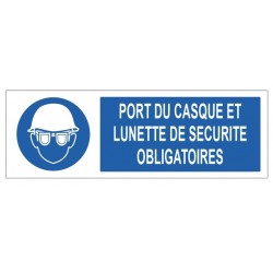 Panneau port casque lunette obligatoire