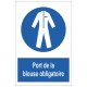 Autocollant blouse de protection obligatoire