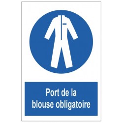 Autocollant blouse de protection obligatoire