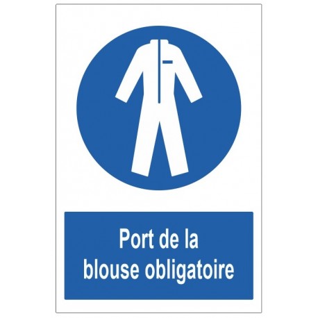 Autocollant blouse de protection obligatoire
