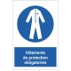 Panneau blouse de protection obligatoire