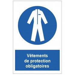 Panneau blouse de protection obligatoire