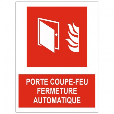 Autocollant porte coupe feu