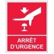 Autocollant arret urgence picto