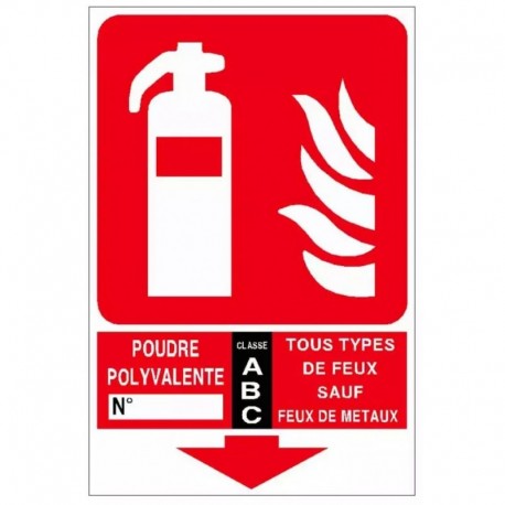 Autocollant extincteur Classe ABC