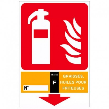 Autocollant extincteur Classe D Poudre metaux