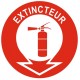 Autocollant extincteur direction